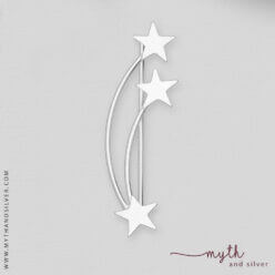 Sterling silver 3 star ear climber