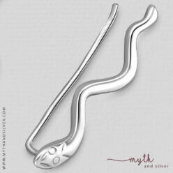 Silver snake ear climber