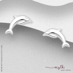 Sterling silver dolphin earrings