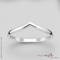 Sterling silver chevron ring