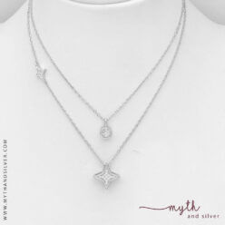 Sterling silver necklace with CZ