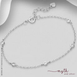 Sterling silver bracelet with CZ stones