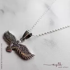 Sterling silver eagle on belcher chain